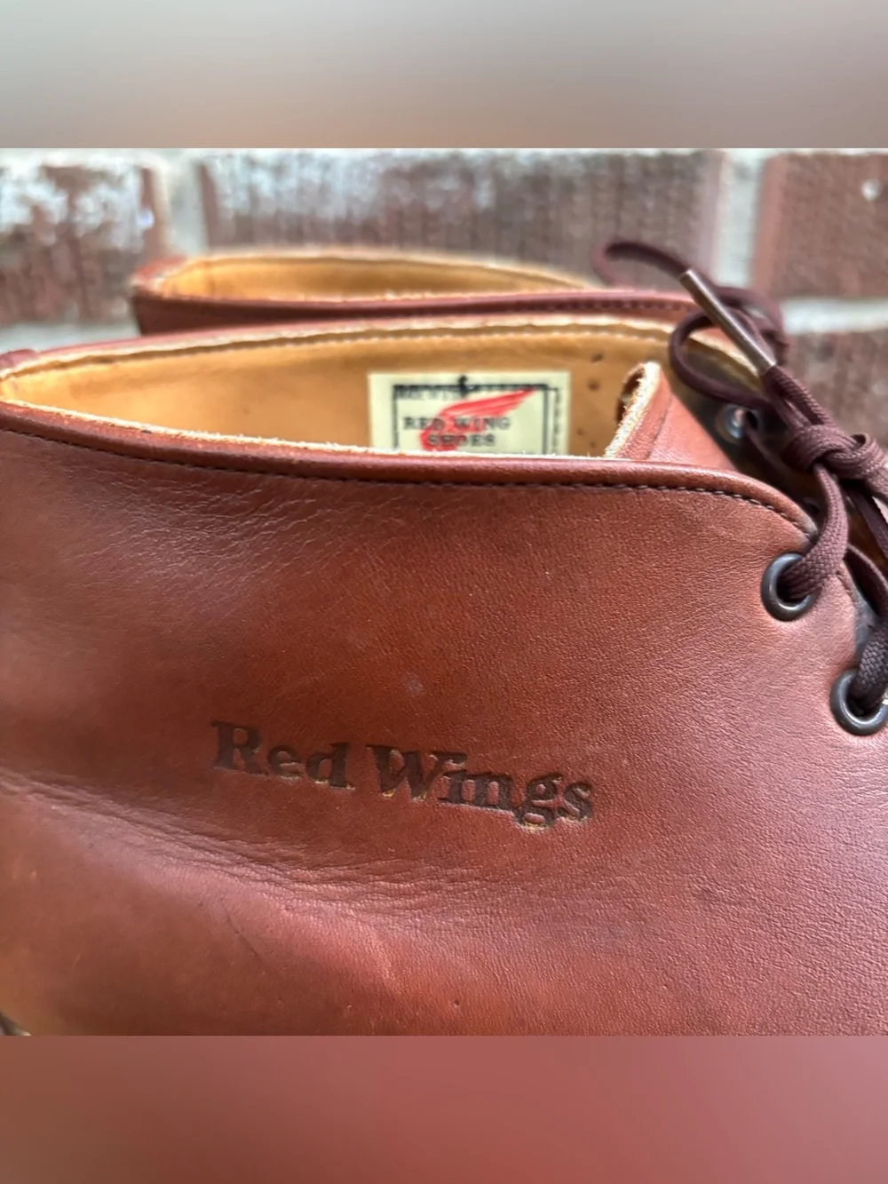Red Wing Men's Sz 12 A Work Boots 595 Chukka Heritage Brown Leather USA Utility